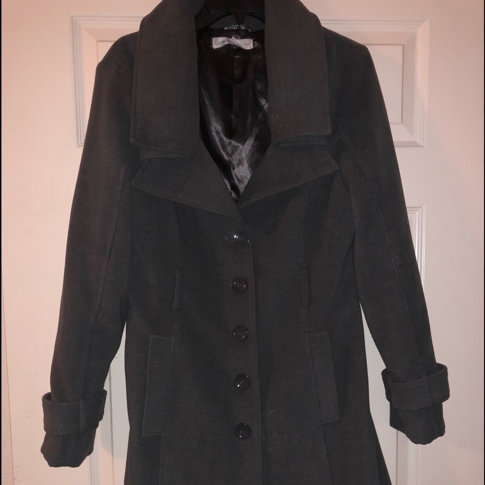 Men’s grey peacoat